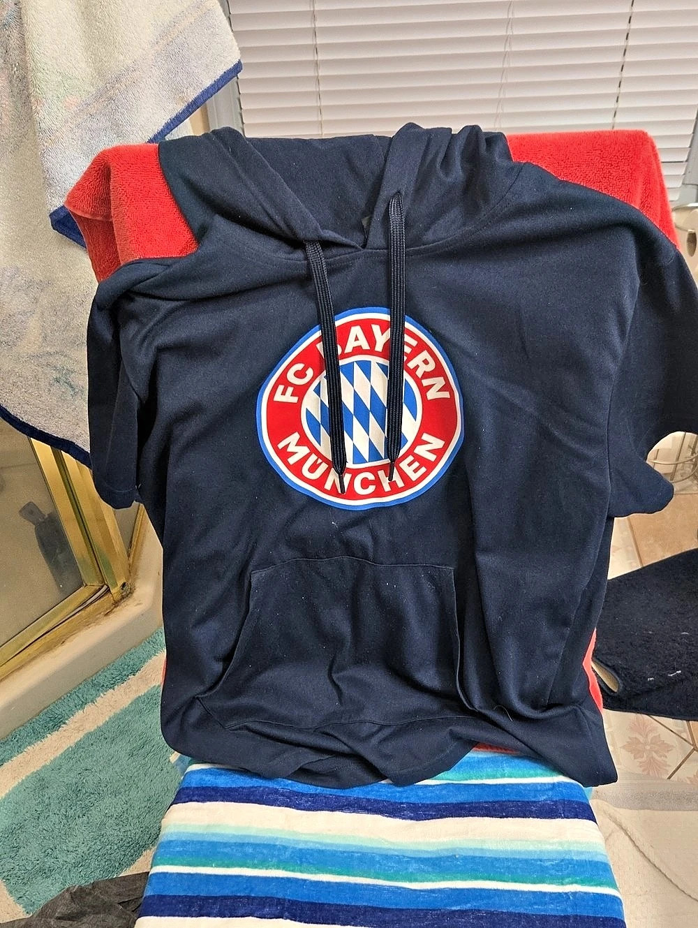 FC Bayern Munich hooded pullover Men's Blue & Red Size XL